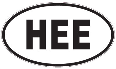 HEE - 3 Letter Initials Oval Sticker