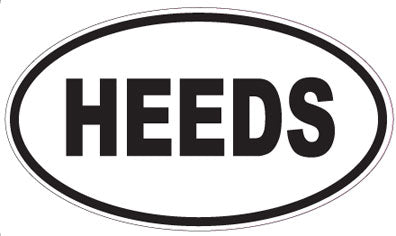 HEEDS - Oval Sticker
