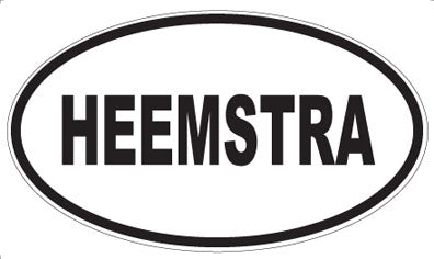 HEEMSTRA - Oval Sticker