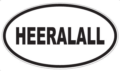 HEERALALL - Oval Sticker
