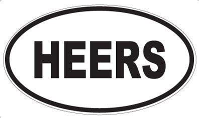 HEERS - Oval Sticker