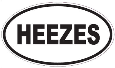 HEEZES - Oval Sticker