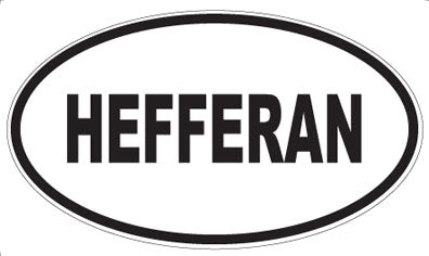 HEFFERAN - Oval Sticker