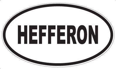 HEFFERON - Oval Sticker
