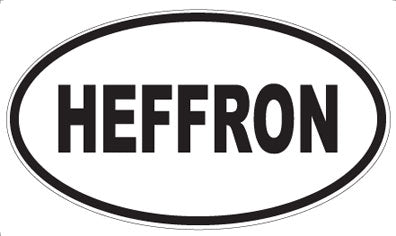 HEFFRON - Oval Sticker