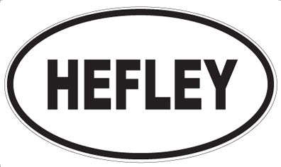 HEFLEY - Oval Sticker