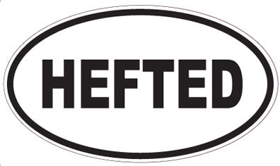 HEFTED - Oval Sticker
