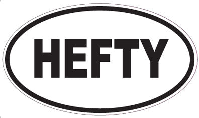 HEFTY - Oval Magnet