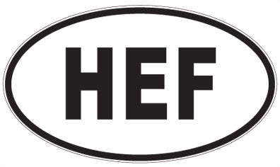 HEF - 3 Letter Initials Oval Magnet