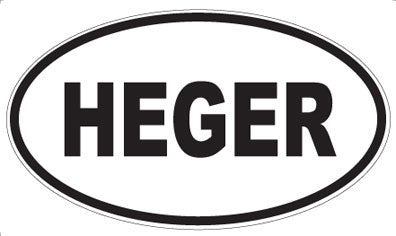 HEGER - Oval Sticker
