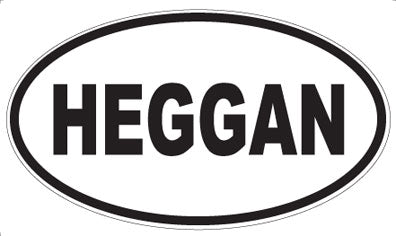 HEGGAN - Oval Magnet