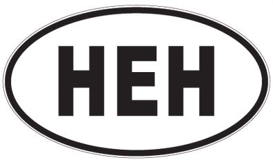 HEH - 3 Letter Initials Oval Sticker