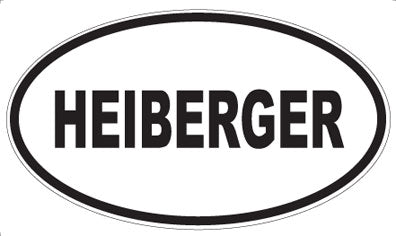 HEIBERGER - Oval Sticker