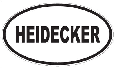HEIDECKER - Oval Sticker
