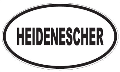 HEIDENESCHER - Oval Sticker