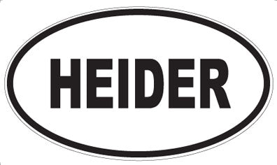 HEIDER - Oval Sticker