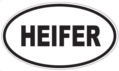 HEIFER - Oval Sticker