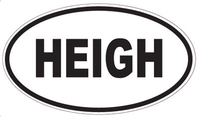 HEIGH - Oval Sticker