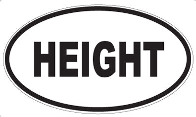 HEIGHT - Oval Magnet