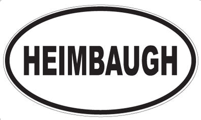 HEIMBAUGH - Oval Magnet