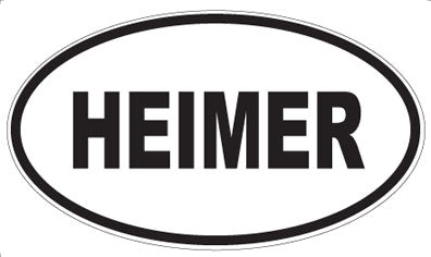 HEIMER - Oval Sticker