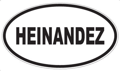 HEINANDEZ - Oval Sticker