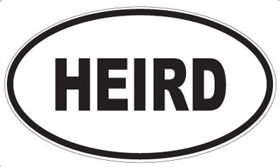 HEIRD - Oval Sticker