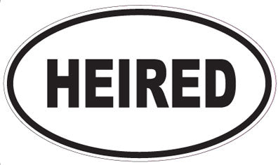 HEIRED - Oval Sticker