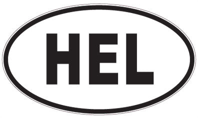 HEL - 3 Letter Initials Oval Sticker