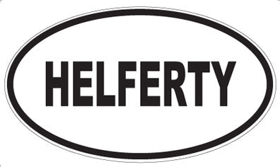 HELFERTY - Oval Magnet