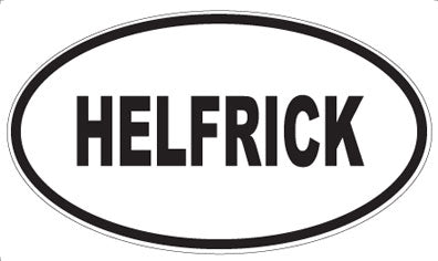 HELFRICK - Oval Sticker