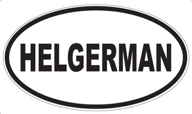 HELGERMAN - Oval Magnet