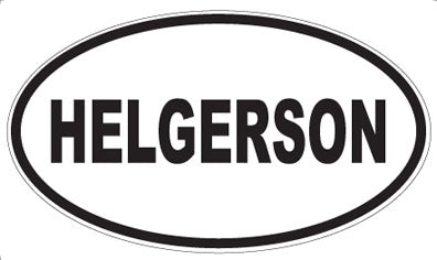 HELGERSON - Oval Sticker