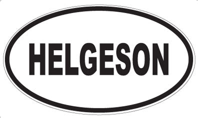 HELGESON - Oval Magnet