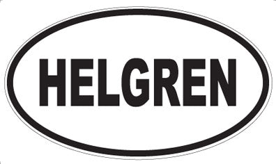 HELGREN - Oval Sticker
