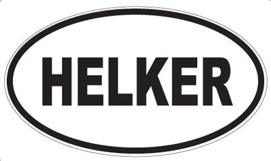 HELKER - Oval Sticker