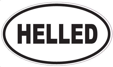 HELLED - Oval Sticker