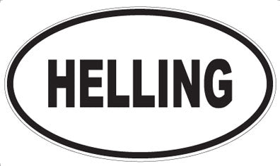 HELLING - Oval Sticker