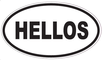 HELLOS - Oval Sticker