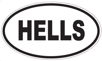 HELLS - Oval Sticker