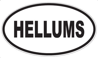 HELLUMS - Oval Magnet
