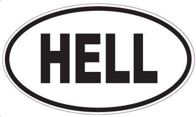 HELL - Oval Sticker