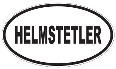 HELMSTETLER - Oval Sticker