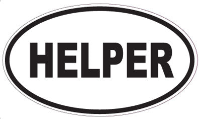 HELPER - Oval Sticker