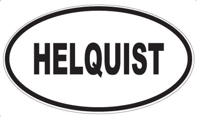 HELQUIST - Oval Magnet