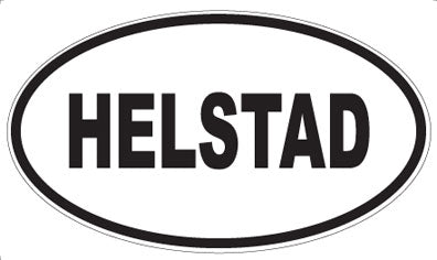 HELSTAD - Oval Sticker