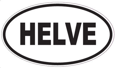HELVE - Oval Sticker