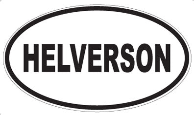 HELVERSON - Oval Magnet
