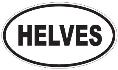 HELVES - Oval Sticker