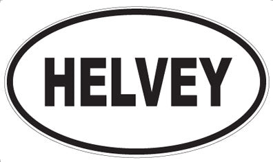 HELVEY - Oval Magnet